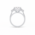 3.24 CT Radiant Cut Three Stone Style Moissanite Engagement Ring 5