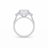 3.24 CT Radiant Cut Three Stone Style Moissanite Engagement Ring 5