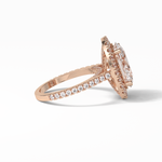 4.10 CT Oval Cut Pave & Hidden Halo Style Moissanite Engagement Ring 10
