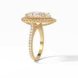 6.15 CT Pear Cut Pave & Halo Style Moissanite Engagement Ring 20