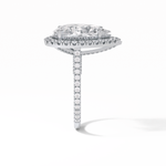 6.15 CT Pear Cut Pave & Halo Style Moissanite Engagement Ring 7