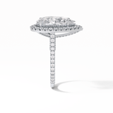 6.15 CT Pear Cut Pave & Halo Style Moissanite Engagement Ring 7