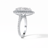 6.15 CT Pear Cut Pave & Halo Style Moissanite Engagement Ring 2