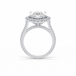 6.15 CT Pear Cut Pave & Halo Style Moissanite Engagement Ring 4