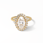 3.15 CT Oval Cut Solitaire Style Moissanite Engagement Ring 8