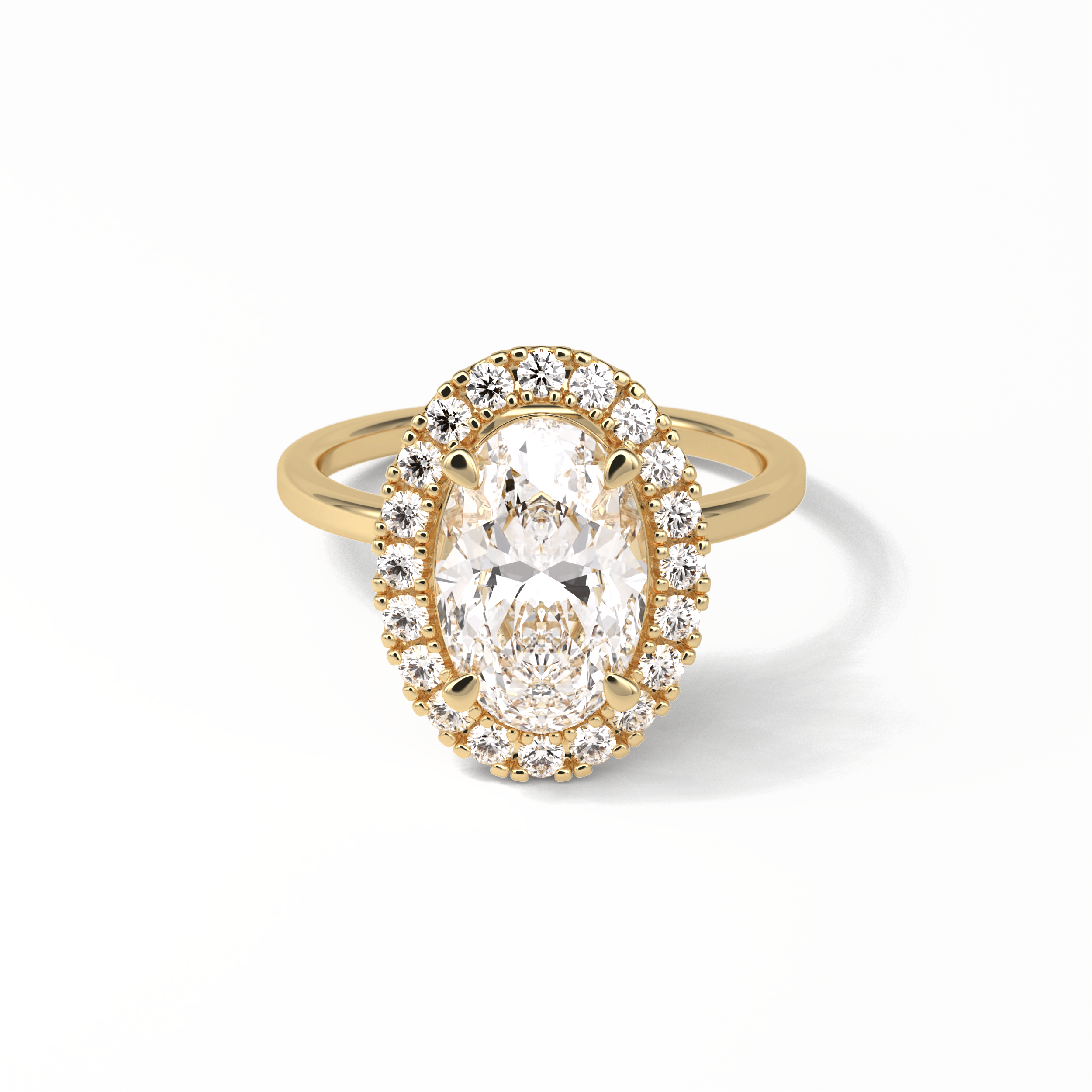 3.15 CT Oval Cut Solitaire Style Moissanite Engagement Ring 8