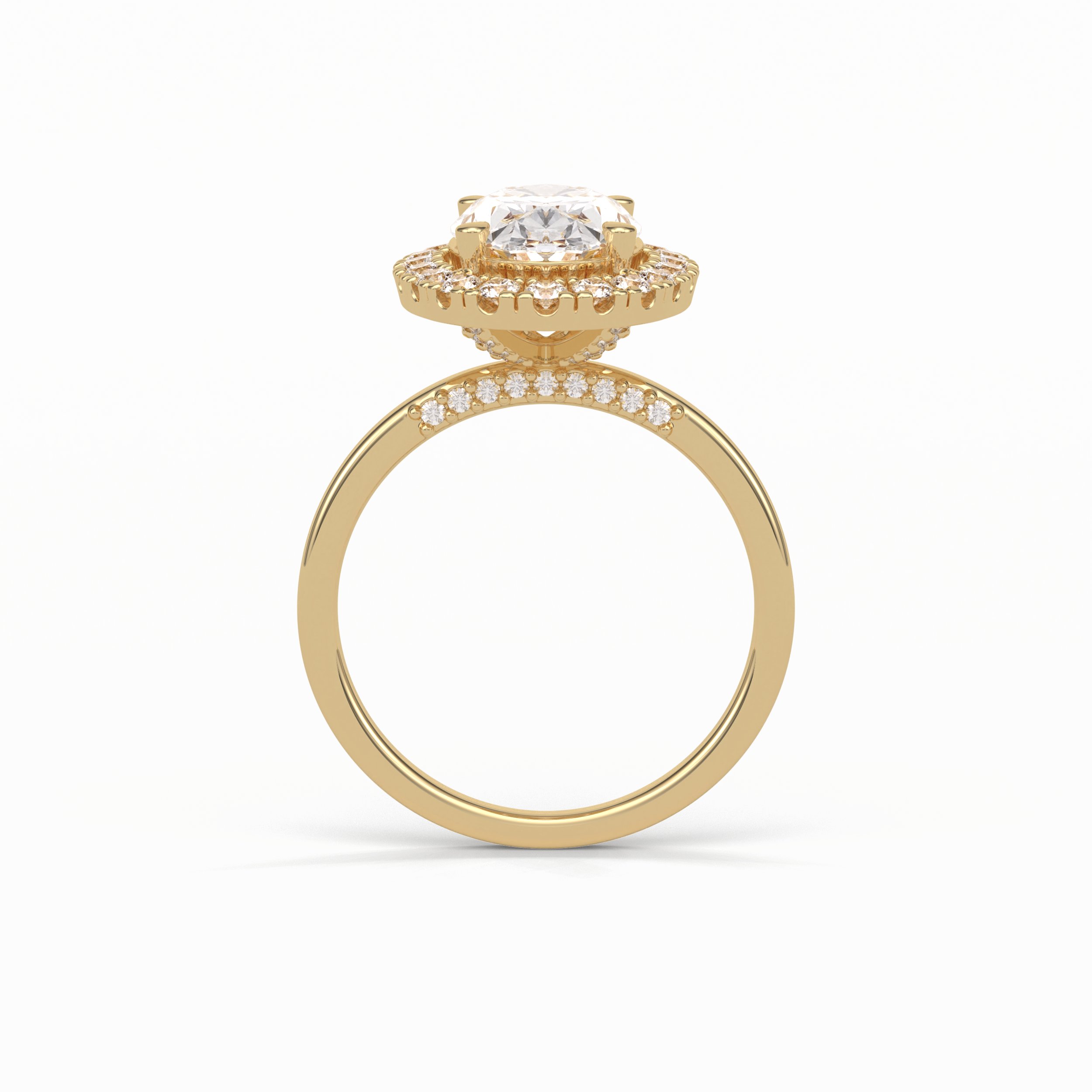 3.15 CT Oval Cut Solitaire Style Moissanite Engagement Ring 17