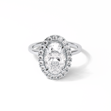 3.15 CT Oval Cut Solitaire Style Moissanite Engagement Ring 1