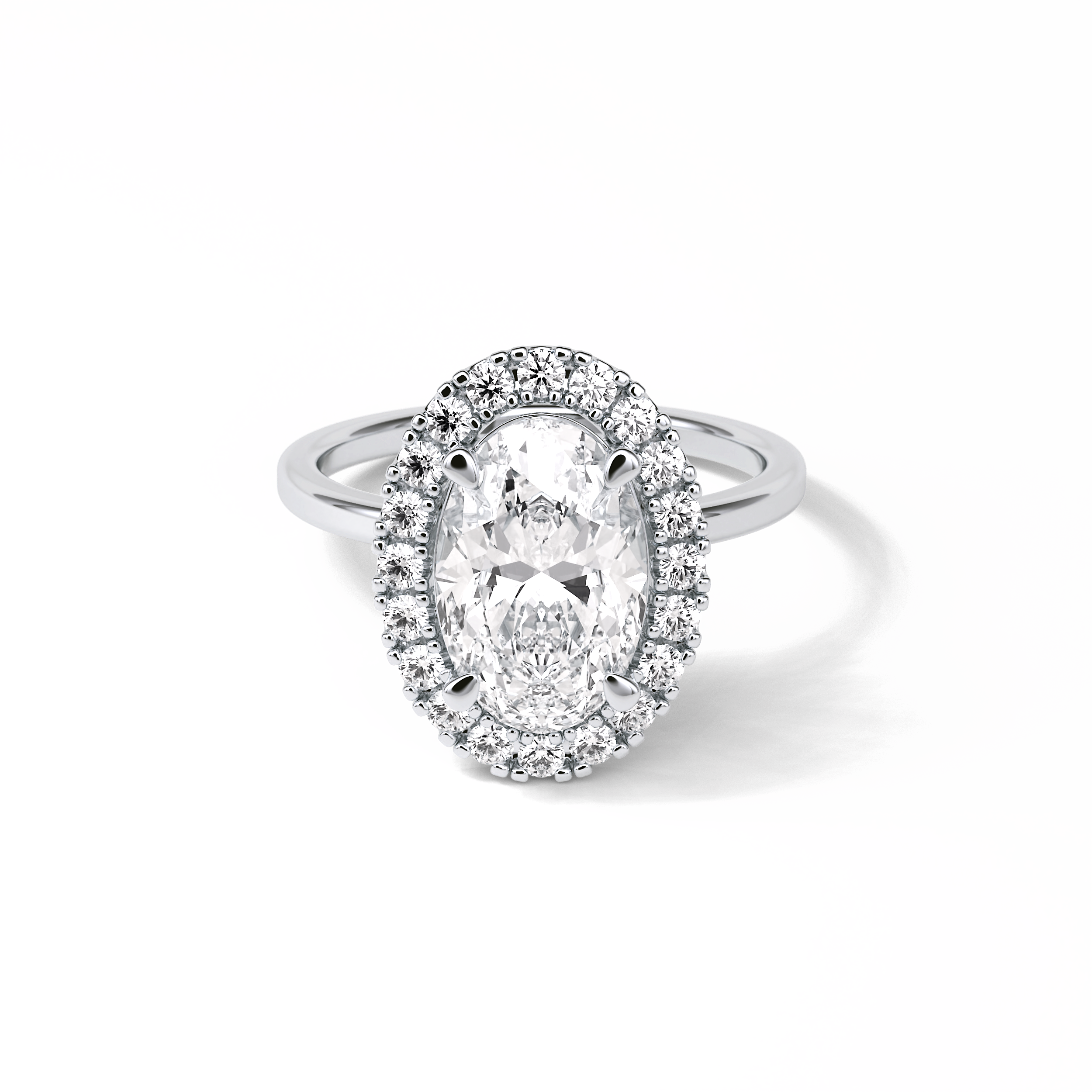 3.15 CT Oval Cut Solitaire Style Moissanite Engagement Ring 1