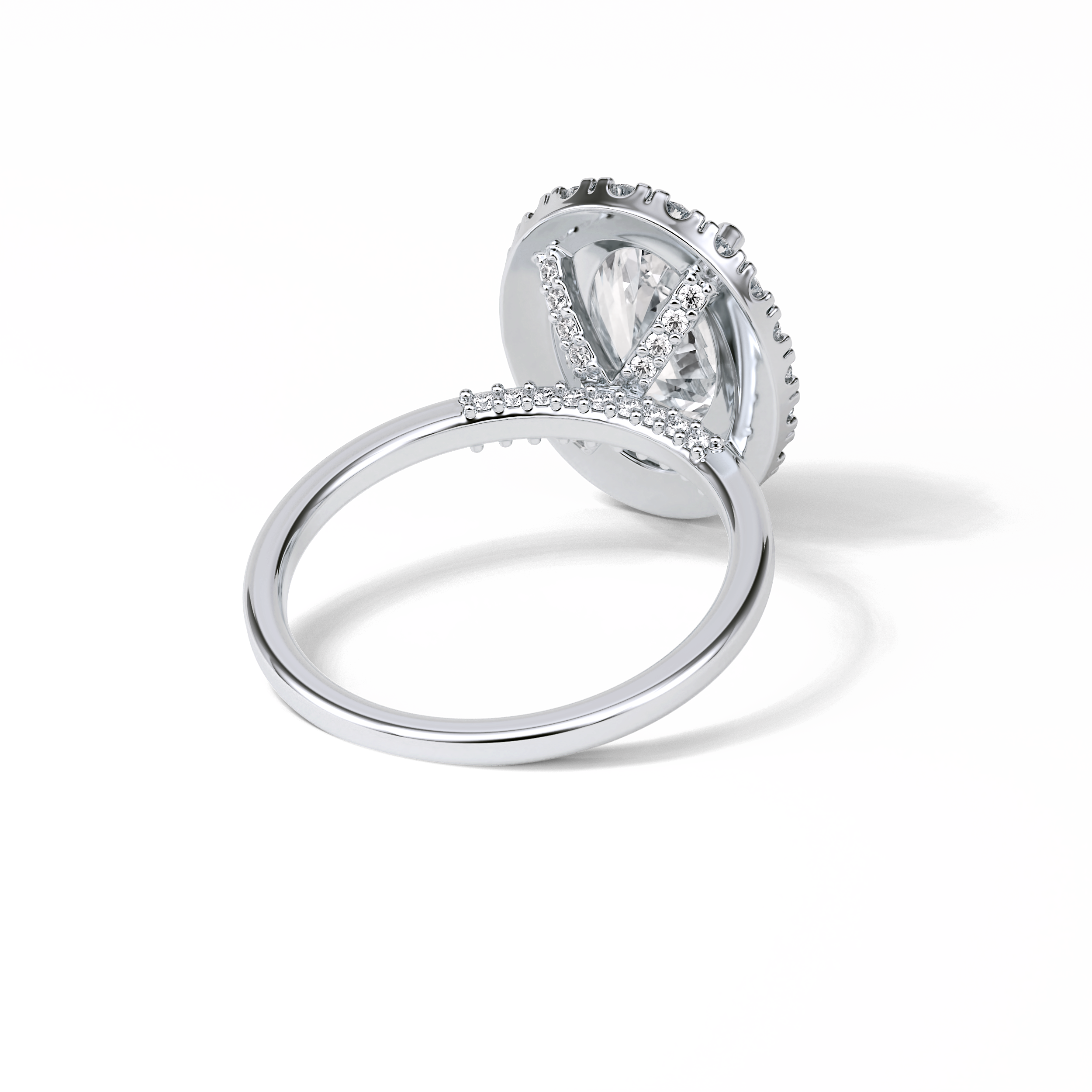 3.15 CT Oval Cut Solitaire Style Moissanite Engagement Ring 2