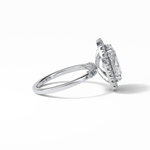 3.15 CT Oval Cut Solitaire Style Moissanite Engagement Ring 3
