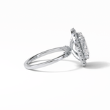 3.15 CT Oval Cut Solitaire Style Moissanite Engagement Ring 3