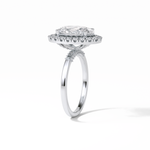 3.15 CT Oval Cut Solitaire Style Moissanite Engagement Ring 5