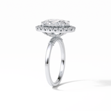 3.15 CT Oval Cut Solitaire Style Moissanite Engagement Ring 5