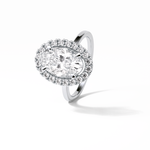 3.15 CT Oval Cut Solitaire Style Moissanite Engagement Ring 6