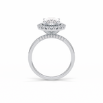 3.15 CT Oval Cut Solitaire Style Moissanite Engagement Ring 7