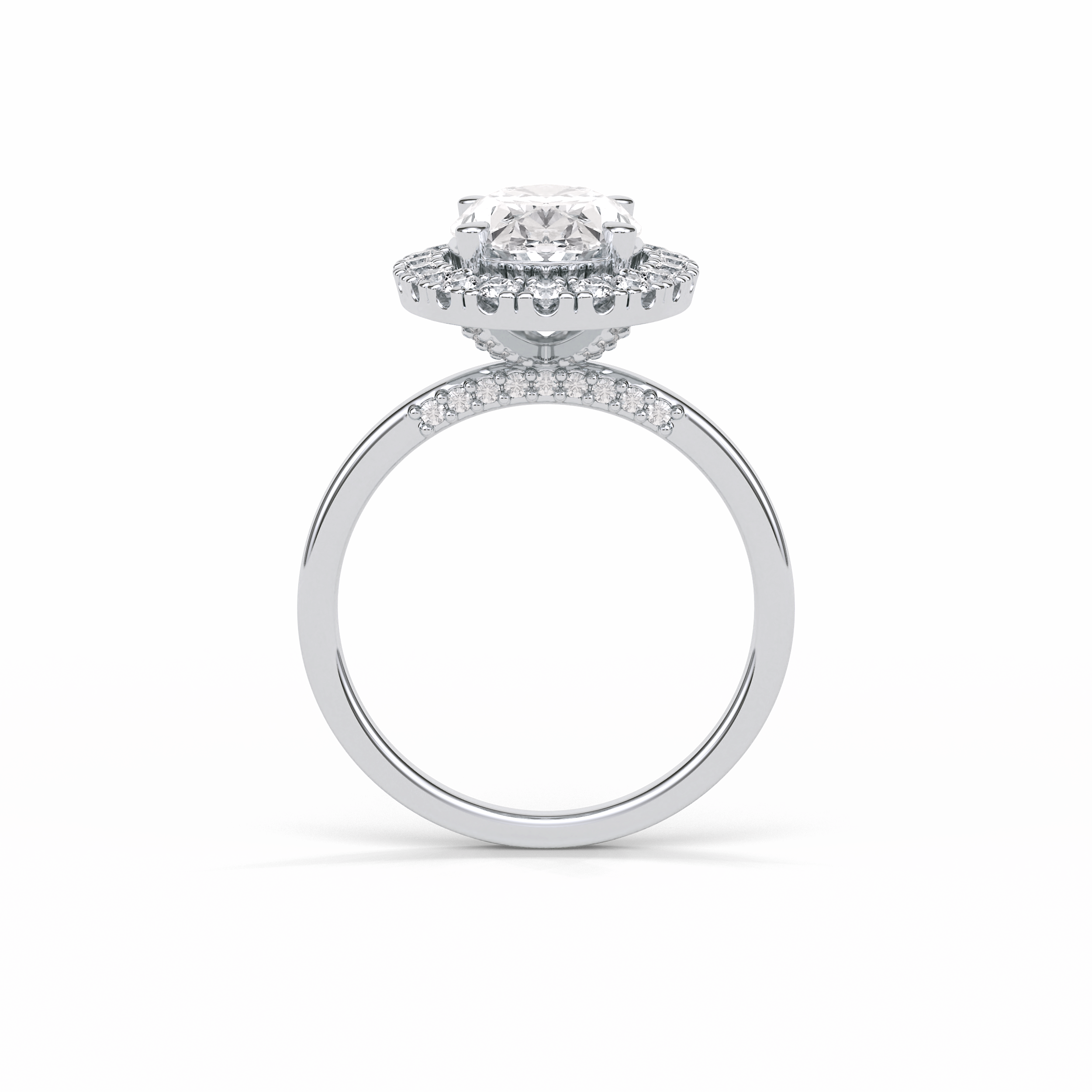 3.15 CT Oval Cut Solitaire Style Moissanite Engagement Ring 7