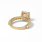 2.75 CT Round Cut Pave & Hidden Halo Style Moissanite Engagement Ring 11
