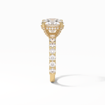 2.75 CT Round Cut Pave & Hidden Halo Style Moissanite Engagement Ring 21