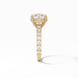 2.75 CT Round Cut Pave & Hidden Halo Style Moissanite Engagement Ring 21