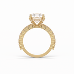 2.75 CT Round Cut Pave & Hidden Halo Style Moissanite Engagement Ring 9