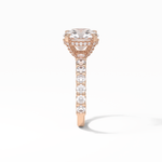 2.75 CT Round Cut Pave & Hidden Halo Style Moissanite Engagement Ring 18