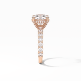 2.75 CT Round Cut Pave & Hidden Halo Style Moissanite Engagement Ring 18
