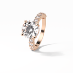 2.75 CT Round Cut Pave & Hidden Halo Style Moissanite Engagement Ring 14
