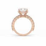 2.75 CT Round Cut Pave & Hidden Halo Style Moissanite Engagement Ring 19