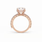 2.75 CT Round Cut Pave & Hidden Halo Style Moissanite Engagement Ring 19