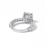 2.75 CT Round Cut Pave & Hidden Halo Style Moissanite Engagement Ring 5