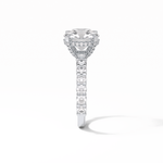 2.75 CT Round Cut Pave & Hidden Halo Style Moissanite Engagement Ring 7