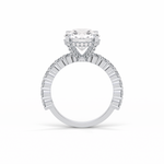 2.75 CT Round Cut Pave & Hidden Halo Style Moissanite Engagement Ring 4