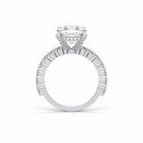 2.75 CT Round Cut Pave & Hidden Halo Style Moissanite Engagement Ring 4