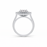 3.1 CT Pear Cut Pave & Halo Style Moissanite Engagement Ring 6