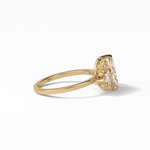 1.0 CT Marquise Cut Cluster Style Moissanite Engagement Ring 18