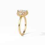 1.0 CT Marquise Cut Cluster Style Moissanite Engagement Ring 20