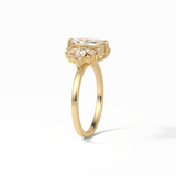 1.0 CT Marquise Cut Cluster Style Moissanite Engagement Ring 20