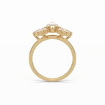1.0 CT Marquise Cut Cluster Style Moissanite Engagement Ring 9
