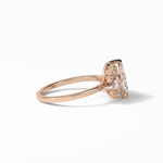 1.0 CT Marquise Cut Cluster Style Moissanite Engagement Ring 11