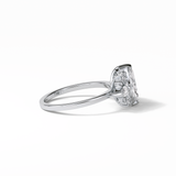 1.0 CT Marquise Cut Cluster Style Moissanite Engagement Ring 5