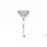 1.0 CT Marquise Cut Cluster Style Moissanite Engagement Ring 6