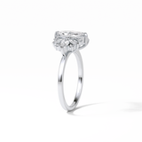 1.0 CT Marquise Cut Cluster Style Moissanite Engagement Ring 7