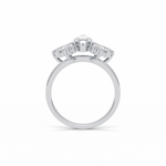 1.0 CT Marquise Cut Cluster Style Moissanite Engagement Ring 3