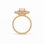 1.0 CT Round Cut Double Halo Style Moissanite Engagement Ring 17