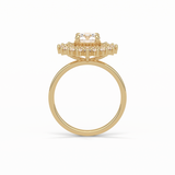 1.0 CT Round Cut Double Halo Style Moissanite Engagement Ring 17