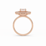 1.0 CT Round Cut Double Halo Style Moissanite Engagement Ring 13