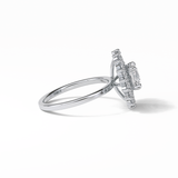 1.0 CT Round Cut Double Halo Style Moissanite Engagement Ring 5
