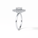 1.0 CT Round Cut Double Halo Style Moissanite Engagement Ring 7