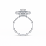 1.0 CT Round Cut Double Halo Style Moissanite Engagement Ring 3